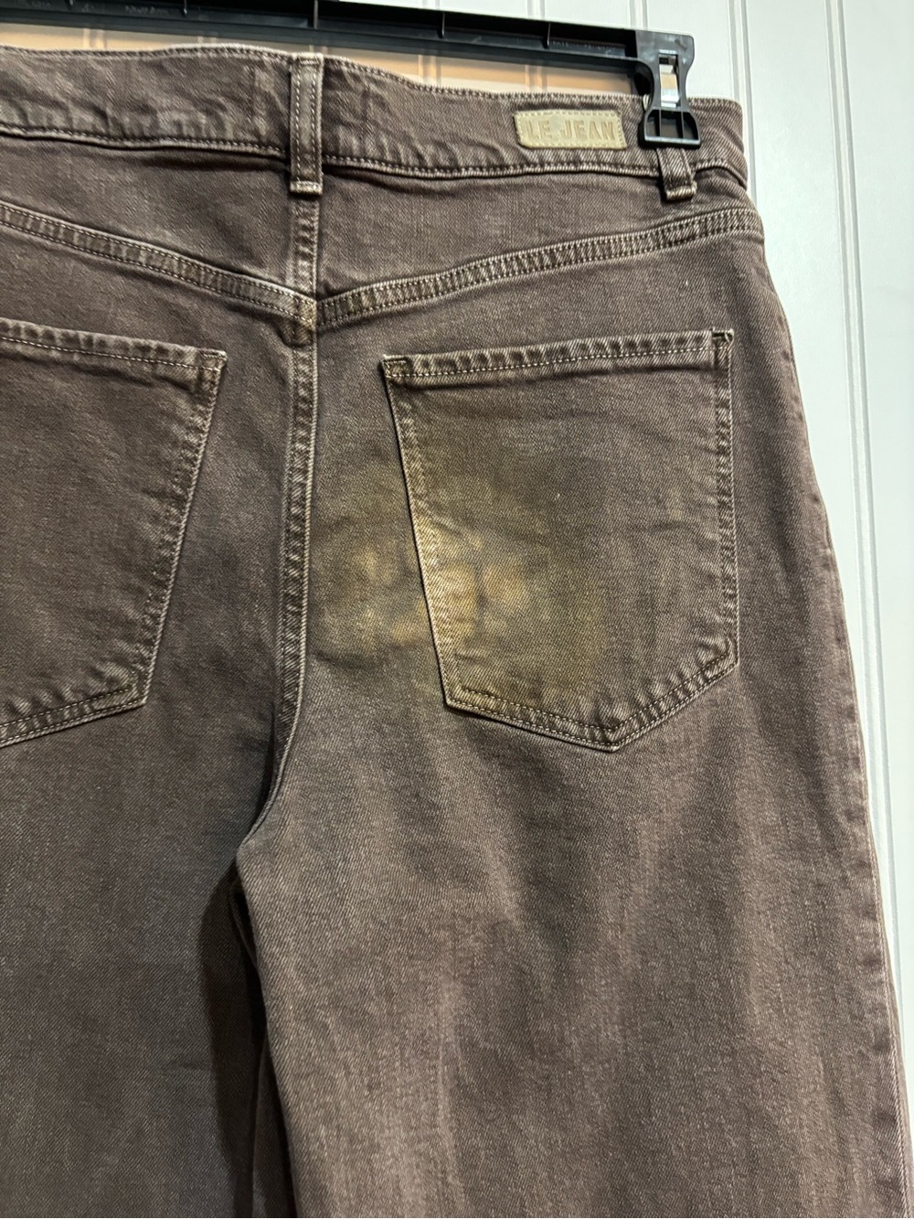 Wide Leg High-Rise Jeans in Chocolate Brown - Picture 8 of 8